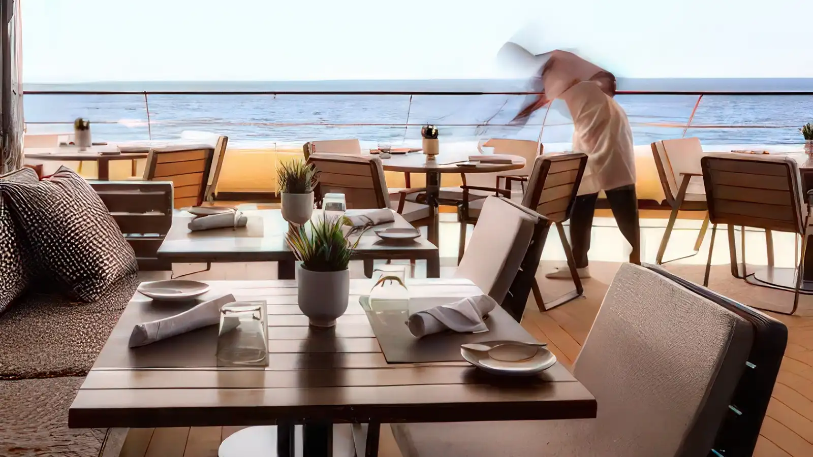 Guests relaxing on the open deck of an Atlas yacht