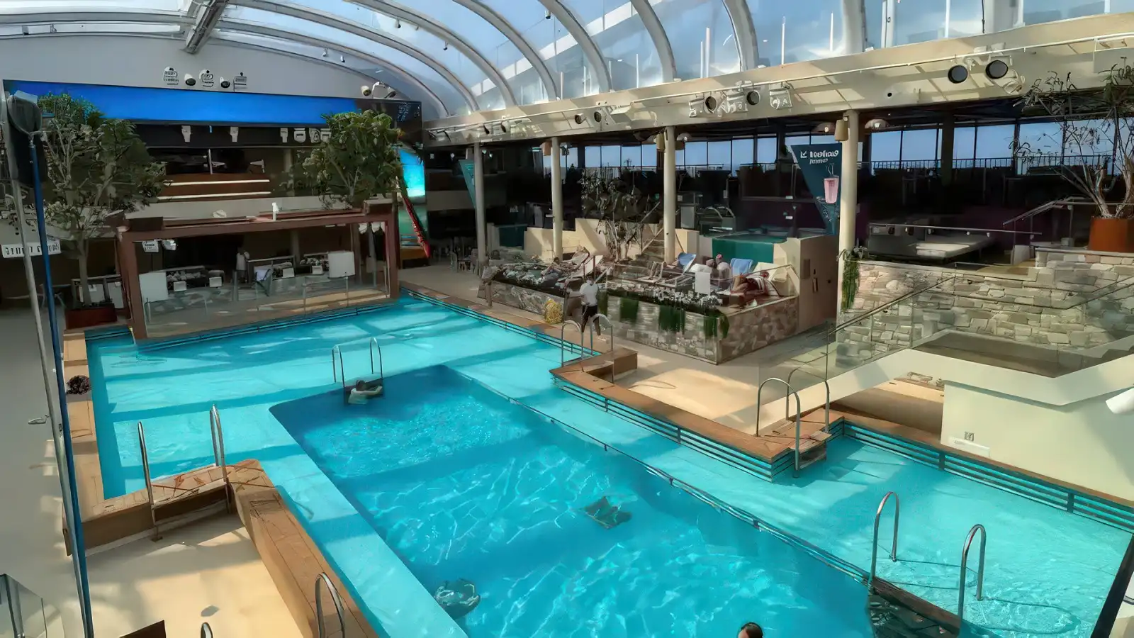 Pool deck aboard Costa Toscana