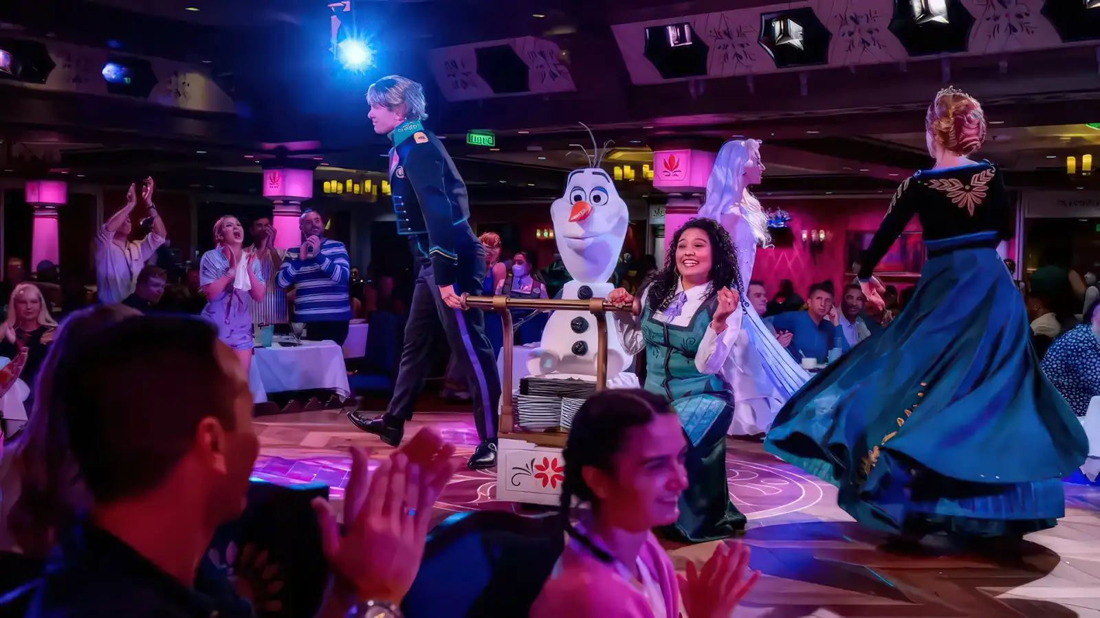 A live theatrical stage show aboard a Disney ship