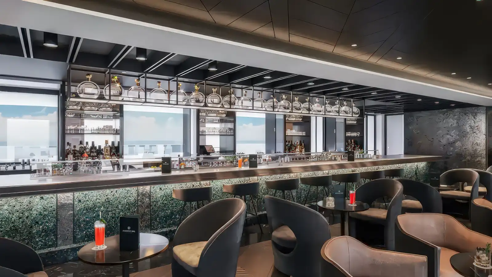 The exclusive MSC Yacht Club lounge area
