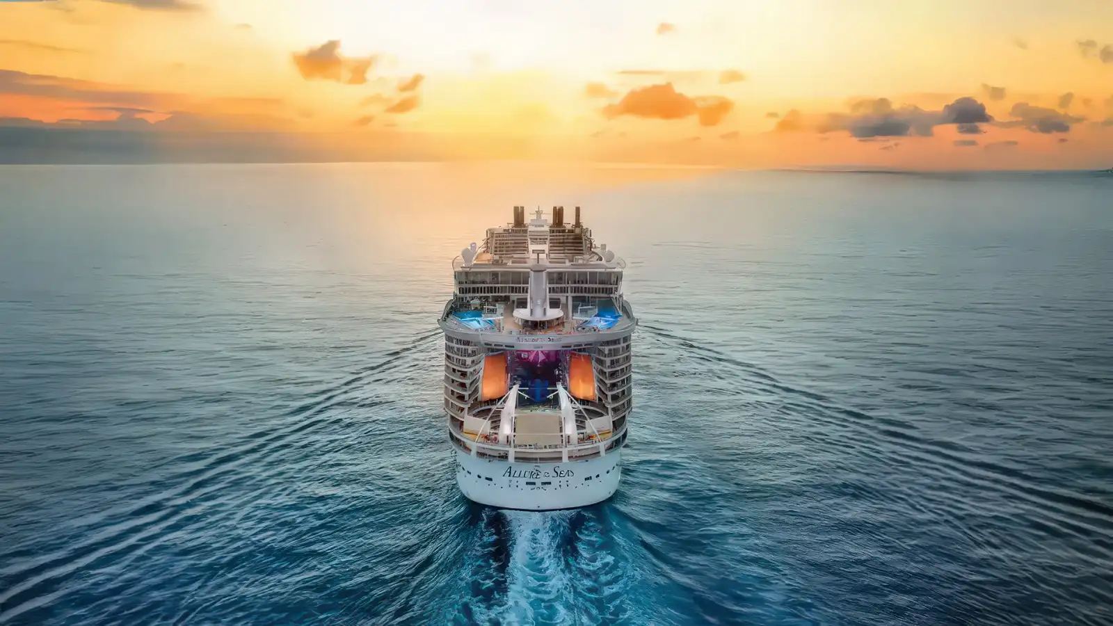 Royal Caribbean Allure of the Seas, an Oasis-class ship, at sea