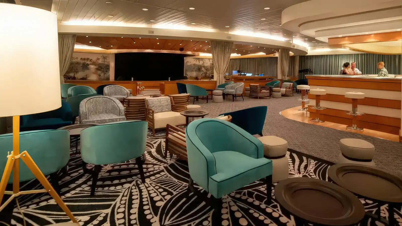 The Grand Salon lounge aboard the m/s Paul Gauguin