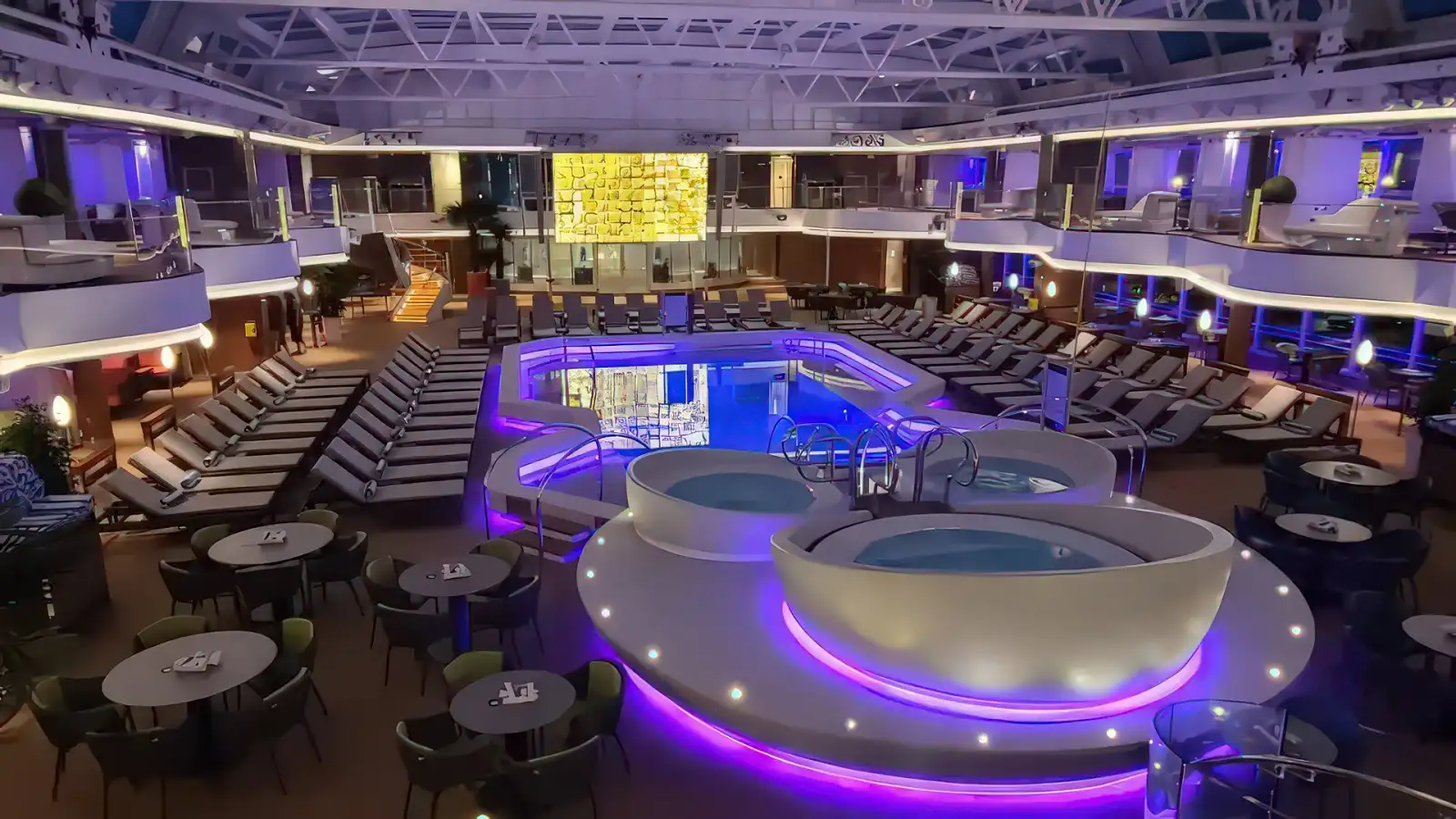 The Lido pool deck aboard a Holland America ship